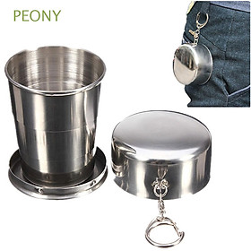 Ly, cốc gấp gọn bằng inox cao cấp cực bền, sáng bóng dùng đi học, đi làm, đi chơi giữ an toàn mùa dịch
