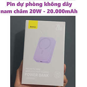 Pin dự phòng không dây nam châm 20W 6000mAh/10000mAh Baseus Magnetic PPCXW06 / PPCXW10 -  Hàng chính hãng