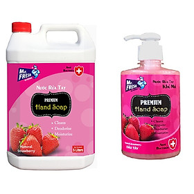 Combo Can Nước (Sữa) rửa tay 5 Lít + Chai Nước rửa tay nhỏ 500ml Thương hiệu Mr Fresh - Hàn Quốc (nhiều mùi hương)