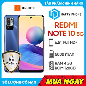 Điện thoại Xiaomi Redmi Note 10 5G (4GB/128GB) - Hàng chính hãng - Đã kích hoạt bảo hành điện tử