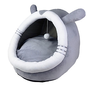 Semi Enclosed Pet Cat Nest with Play Ball Durable Sleeping Bed Pet Cat House