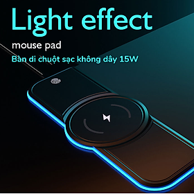 Mua Miếng Lót Bàn Làm Việc Đèn Led Tích Hợp Sạc Không Dây Đa Năng