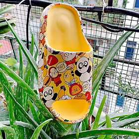 Dép Bánh Mì họa tiết gấu YZ Slide Siêu Nhẹ, Siêu Bền
