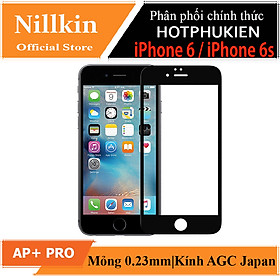 Kính Cường Lực full 3D Cho iPhone 6 / iPhone 6s hiệu Nillkin AP+ Pro mặt kinh AGC công nghệ nhật bản, hạn chế bám vân tay - Hàng chính hãng