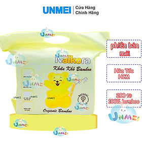 Khăn Khô, Khăn Vải Khô Đa Năng AIKO Bambo Luxury 200 tờ/bịch (KT: 15x18cm) Siêu Mềm Mại, An Toàn Cho Da Bé