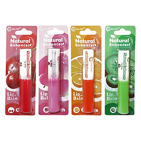 Kem Dưỡng Sáng Môi Tự Nhiên iLoVeggie Natural Enhancer Lip Balm (1 Cherry + 2 Đào + 3 Cam + 4 Kiwi)