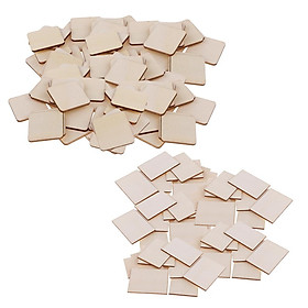 200 Bộ Vuông/Chữ Nhật MDF Chưa Hoàn Thành Miếng Gỗ Trống Mảng Bám Tự Làm Thủ Công