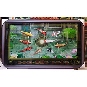 Mua Tranh đèn lịch vạn niên - Cửu ngư quần tụ (kích thước 58*98cm)