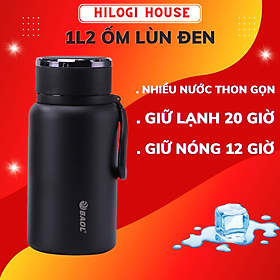 Bình giữ nhiệt 1500ml HiLOGI HOUSE sơn nhám chống trầy xước giữ nhiệt lạnh hơn 24 giờ , giữ nóng hơn 12 giờ , có dây treo