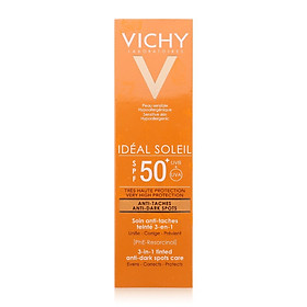 Vichy Kem Chống Nắng Ngăn Sạm Da & Giảm Thâm Nám Chống Tia UVA & UVB Ideal Soleil Anti Dark Spot SPF50 50ml