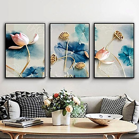 Tranh Treo Tường Hiện Đại Phòng Khách - Bình Hoa 114-a-b-c