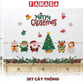 Set Dán Gỗ - Trang Trí Giáng Sinh - Bách Mộc - Cây Thông