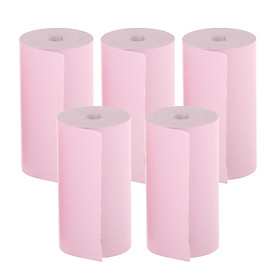 5x Thermal Printing Paper, Mini Thermal Printer of Photo Note Receipt, Color Thermal Paper Portable 57x30mm without Adhesive, 3 Colors to Choose