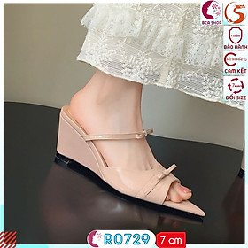 Giày Sandal Đế Xuồng Mũi Nhọn Quai Mảnh Cao 7P RO729 ROSATA tại BCASHOP - Sang Trọng - Tôn Dáng - Dễ Phối Đồ
