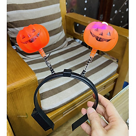 Bờm đèn bí ngô hoá trang halloween bờm tóc chơi halloween