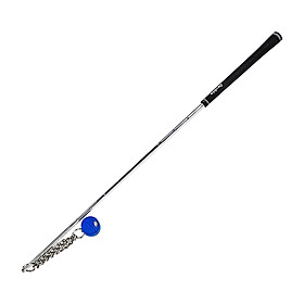 Golf Swing Trainer Aid with Chain Ball Nonslip Grip Posture Guide Golf Practice Warm up Rod for Improved Rhythm Speed Chipping Balance Guide