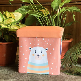 Mua Hộp đựng đồ đa năng DandiHome kiêm ghế ngồi cho bé  kê chân văn phòng tiện lợi có thể gấp gọn