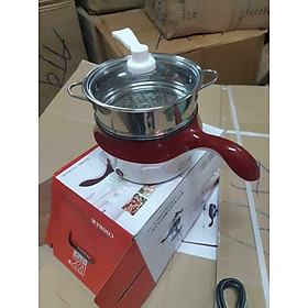 Mua Nồi chiên nấu mini đa năng chống dính 2 tầng kèm lồng hấp inox (Màu ngẫu nhiên) - GDHN Loại Tốt