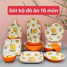 Mua Sét bộ đồ ăn vịt cam siêu đẹp