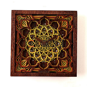 Mua Đồng Hồ Gỗ Nghệ Thuật 3D - Khắc Laser - Kim Trôi