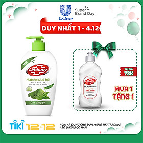 Nước Rửa Tay Diệt Khuẩn Cân Bằng pH Lifebuoy Matcha Và Nha Đam (500g)