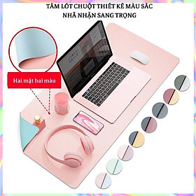 Mua Tấm Lót Bàn Làm Việc  Lót Chuột  Da PU Chống Nước  Chống Bẩn  Nhiều Kích Cỡ  Nhiều Màu  Sử Dụng Được 2 Mặt - Xanh lá + Xám