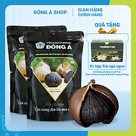 Combo 2 Túi Tỏi đen Kim cương Đông Á 500g + Tặng 01 Hộp trà ngủ ngon - Tỏi đen cô đơn SX theo công nghệ Nhật Bản, chứng nhận chất lượng bởi Intertek và Bộ Y Tế