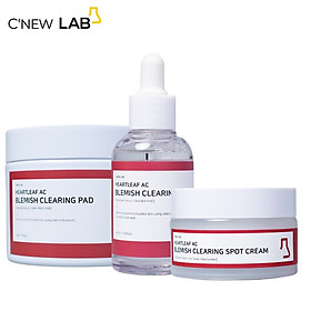 Combo Ngừa Mụn C'NEW LAB Bộ 3 Sản Phẩm Heartleaf Ac Blemish Clearing Giúp Làm Sạch, Giảm Mụn, Mờ Thâm Nám