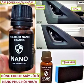 Mua 1 LỌ NANO ĐÁNH BÓNG PHỤC HỒI LÀM MỚI NHỰA NHÁM XE MÁY ÔTÔ MẪU MỚI