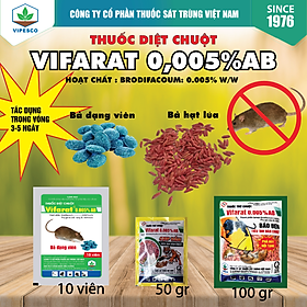 THUỐC DIỆT CHUỘT - VIFARAT 0.005% AB (10 viên)
