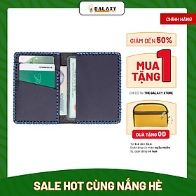 Ví Nhỏ handmade da thật Galaxy Store GVM02 (Xanh Navy)