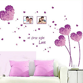 Mua Decal Dán Tường Trái Tim Tím DH050