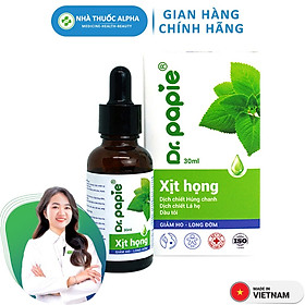 Xịt Dr Papie Hỗ Trợ Giảm Ho, Tăng Sức Đề Kháng Đường Hô Hấp 30ml