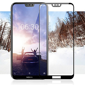 Dán kính cường lực full 5D tràn màn hình dành cho Nokia X5 2018 phủ màu