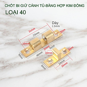 Mua 01 Chốt bi giữ cánh tủ bằng hợp kim đồng  có điều chỉnh độ chặt  có nhiều cỡ cho khách lựa chọn