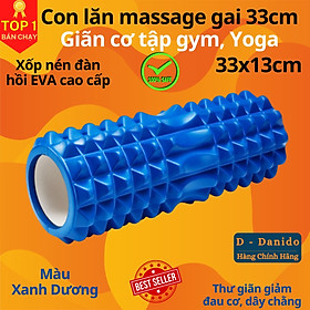 Con Lăn Foam Roller Massage Gai 33cm - Ống Lăn Dãn Cơ Tập Gym, Yoga, Thể Hình miDoctor