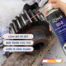 Xịt dầu chống rỉ sét bôi trơn đa năng cho kim loại O’tech BX-2 (450ml) Lubricant Oil