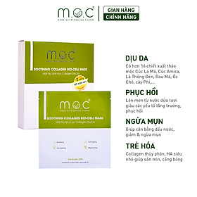 Hộp 7 Miếng Mặt Nạ Sinh Học Collagen Dịu Da - Cân bằng dầu nước, phục hồi thương tổn, Cung cấp dưỡng chất Collagen thủy phân cao, (HA), ôm khít như làn da thứ 2 mềm mịn và trắng sáng