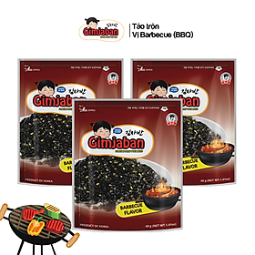 3 gói tảo biển Gimjaban vị BBQ Godbawee 40g gói