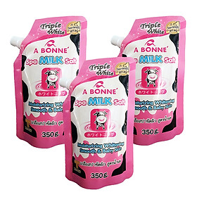 Combo 3 Bịch Muối tắm sữa bò tẩy tế bào chết A Bonne Spa Milk Salt Thái Lan (350gr*3)