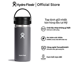 Bình giữ nhiệt cà phê Hydro Flask 16 oz Wide Flex Sip Lid có nắp Flex Sip - Hàng chính hãng(Season 2024)