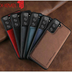 Ốp lưng cho Samsung Galaxy S24 Fe , S20 FE , S21 FE , S23 FE hiệu X-Level da PU chống sốc chống bám bẩn chống vân tay,  siêu bền - hàng nhập khẩu  - S20 FE - Màu Đen
