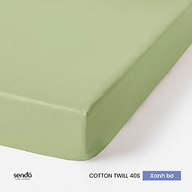 Ga giường 1m4 Cotton Twill Hàn Quốc Sen Đá Home Bedding cao cấp trơn màu, drap bo chun trải nệm, ra đệm 1m4x2m 1m4x1m9