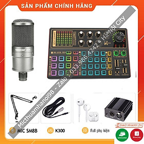 Mua Trọn Bộ Sound Card K300 Mic SM8B . Thiết Kế Cực Đẹp   Âm Thanh Sống Động   Dễ Dàng Lắp Đặt . Bảo Hành 12 Tháng