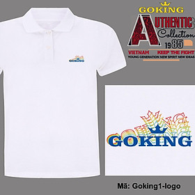 Logo lục sắc, mã logo.goking1. Áo thun polo nam nữ, form unisex. Áo phông cổ trụ Goking, vải cá sấu 3D, công nghệ chống nhăn Nhật Bản