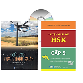 [Download Sách] Combo 2 sách Luyện giải đề thi HSK cấp 5 có mp3 nghe + Gởi tôi thời thanh xuân song ngữ Trung việt có phiên âm có mp3 nghe +DVD tài liệu