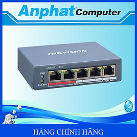 Bộ chuyển đổi nguồn dùng cho Camera 4-Port 10/100M PoE HIKVISION DS-3E1105P-EI - Hàng Chính Hãng