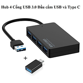 Mua HUB TYPE C Và HUB USB Chia 4 Cổng USB 3.0 Dành Cho Macbook Pro  Laptop  PC  Hỗ Trợ OTG Cho Điện Thoại  Máy Tính Bảng  Sạc Pin  Kết Nối Đa Năng Ổ Cứng  Bàn Phím  Chuột  Máy In  Thiết Bị Ổ Chia USB - Hàng Chính Hãng