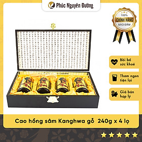 Cao hồng sâm Kangwa hộp gỗ - 4 lọ