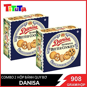 Combo 2 hộp Bánh quy bơ Danisa Size đại Hộp 908gX2 date mới